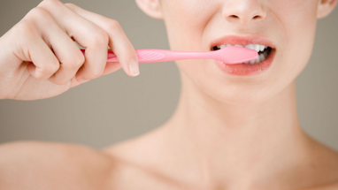 flossing and brushing
